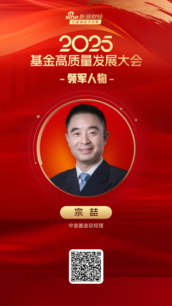 2025公募基金领军人物TOP榜：中金基金宗喆排名第49 名次上升15名