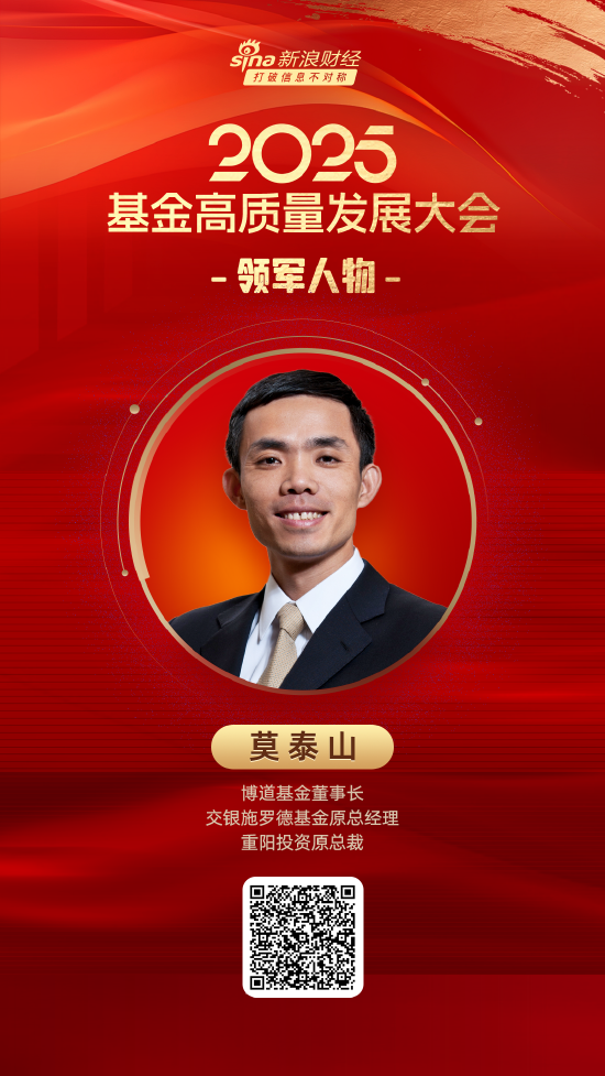2025公募基金领军人物TOP榜：博道基金莫泰山新进荣誉榜 排名第53