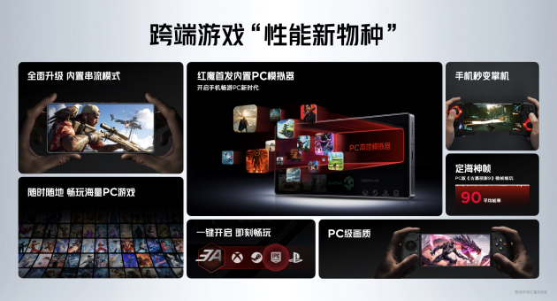 红魔10S Pro系列手机发布：骁龙8至尊超频版＋7500mAh大电池