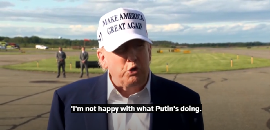 特朗普称普京“完全疯了” 正考虑对俄追加制裁