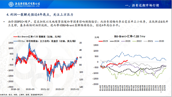 【沥青周报】OPEC+7月份延续增产，Bu-Brent裂解价差再延强势