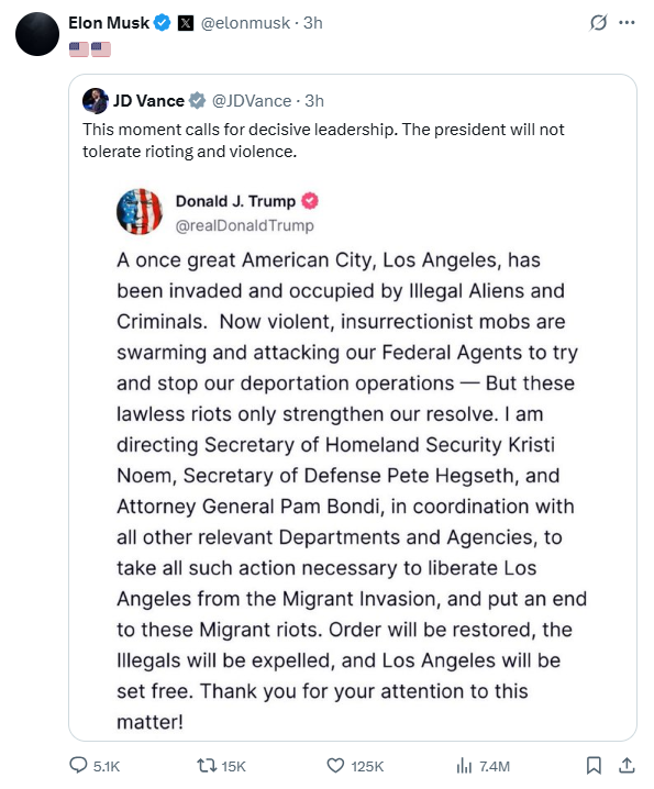 马斯克对特朗普重新示好?深夜连转两条特朗普贴文