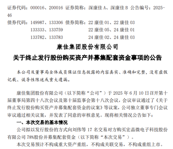 000016，终止收购！