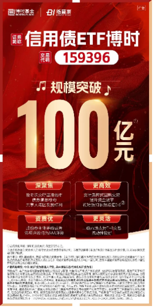 信用债ETF博时(159396)规模突破百亿,成为高效配置利器