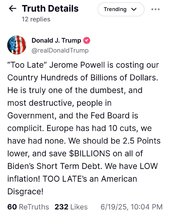 一周外盘头条|特朗普会军事打击伊朗吗？霍尔木兹海峡如何影响全球？美联储再次按兵不动 稳定币市值创新高