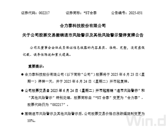 002217，停牌一天！24日起摘星脱帽！