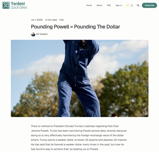 华尔街老将辣评：特朗普痛批鲍威尔，意在削弱美元！