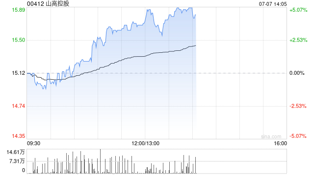 山高控股午后涨近5% 拟加码电算一体化产业布局