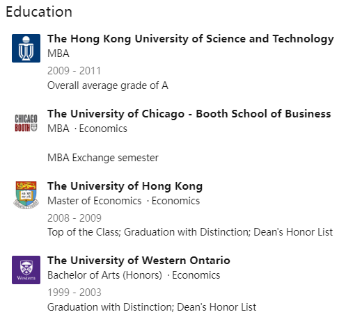 卓亮离开中信银行(国际)，出任东亚银行首席经济师