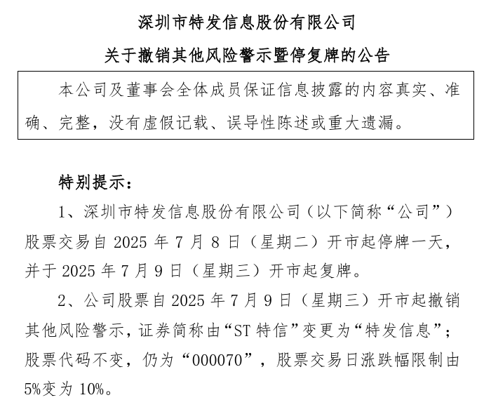 明起停牌！两A股公司，“脱帽”