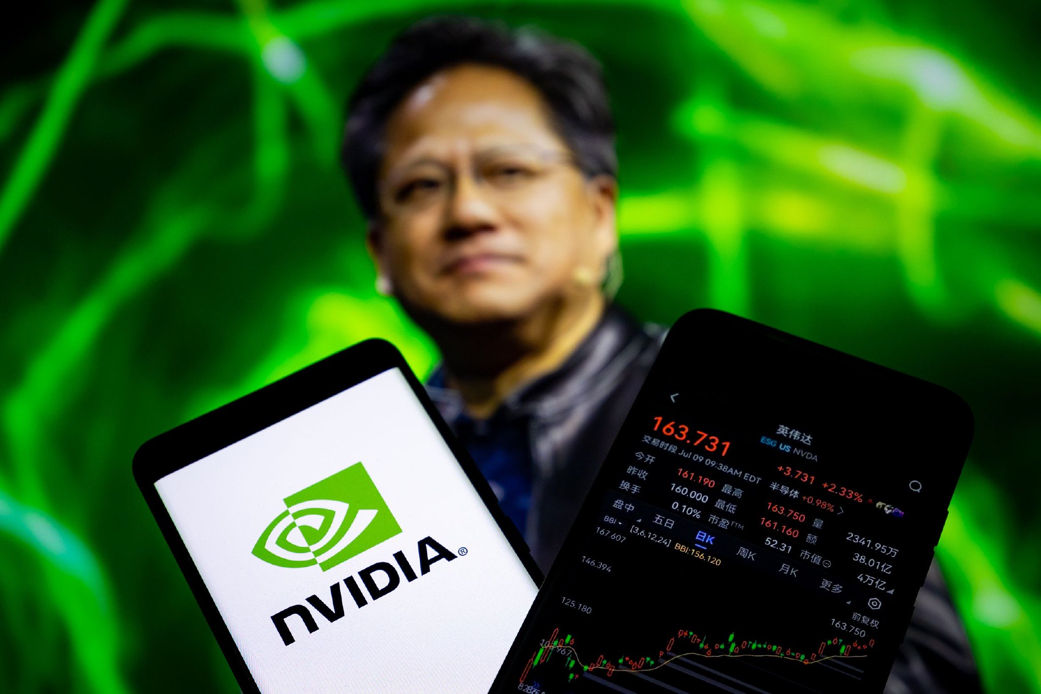 黄仁勋闯进全球亿万富豪榜前10，超越巴菲特只差10亿美元