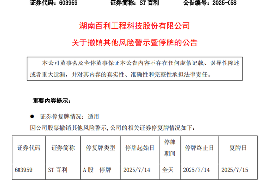 603959，摘帽！周一停牌！