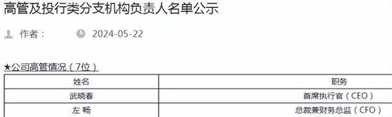 德邦证券武晓春任总经理 原总裁左畅降职到子公司去了？
