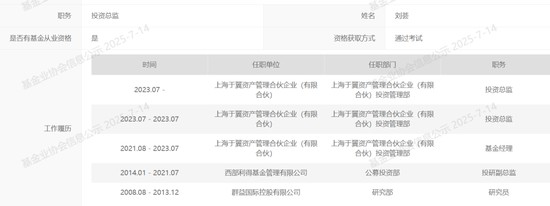 知名私募上海于翼资产基金经理李大刚不幸离世，年仅48岁...