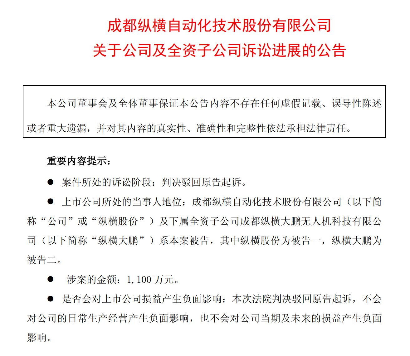 乱张嘴？赔32万元！远度科技举报对手“伪造公章”等被打脸 “工业无人机第一股”纵横股份反击成功！