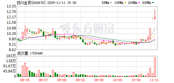 四川金顶11月11日龙虎榜数据
