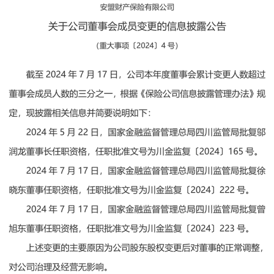 险企首例！新规落地，安盟财险1.46亿资本公积补亏优化结构，行业再添新财务工具应用范例