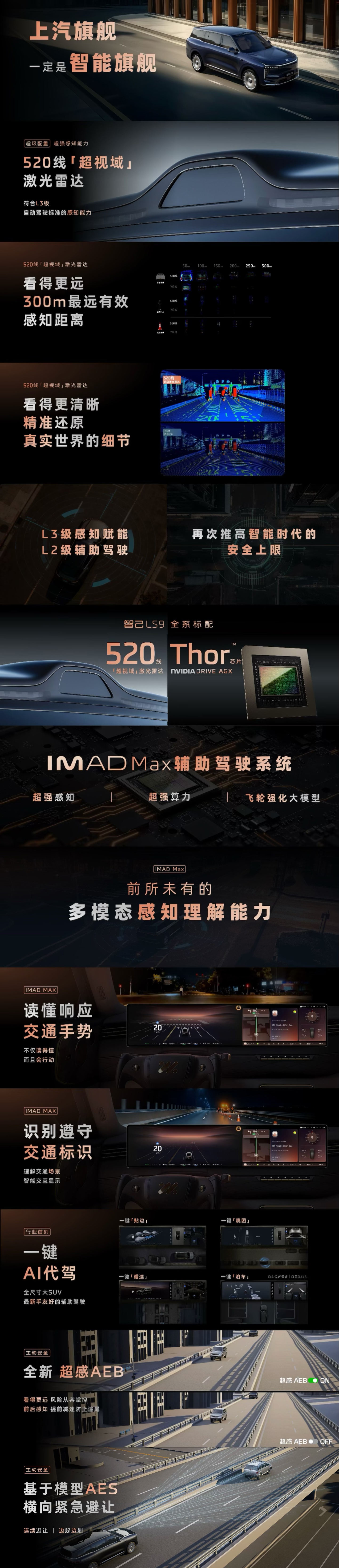 上市权益价 32.28 万元起、搭载恒星超级增程系统,智己 LS9 大六座 SUV 上市