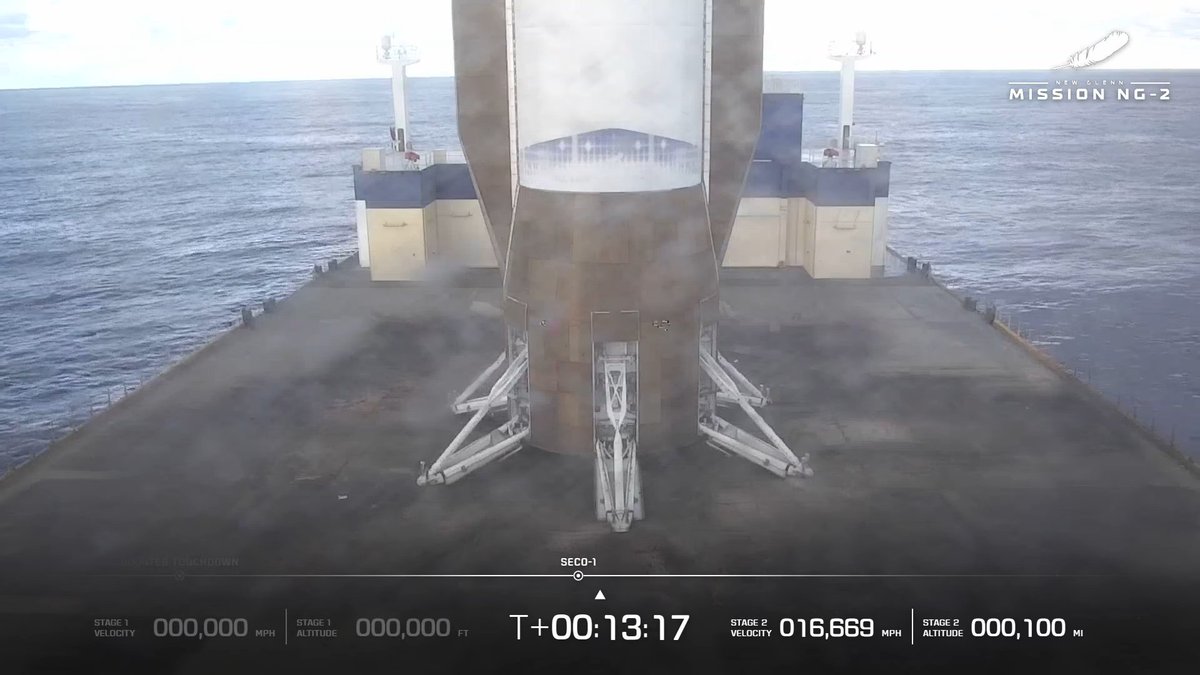 贝索斯旗下蓝色起源完成首个NASA发射任务,“新格伦”火箭助推器安全着陆