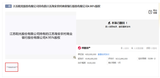 海安农商行第三大股东所持股份拍卖被撤回,第二大股东股权长期处于质押、冻结状态