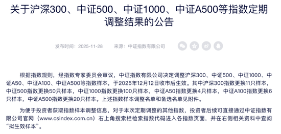 A股多个指数迎来重要调整