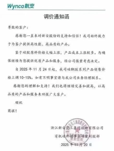 报价13000元/吨！陶氏官宣涨价，这一行业两年多的低迷期有望终结？